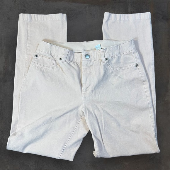 Chico's‎ Casual Pants Women's Size 0.5 (US 6) Stretch Straight Leg Light Beige - Picture 7 of 7